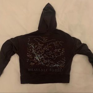 Pacsun constellation cropped zip up